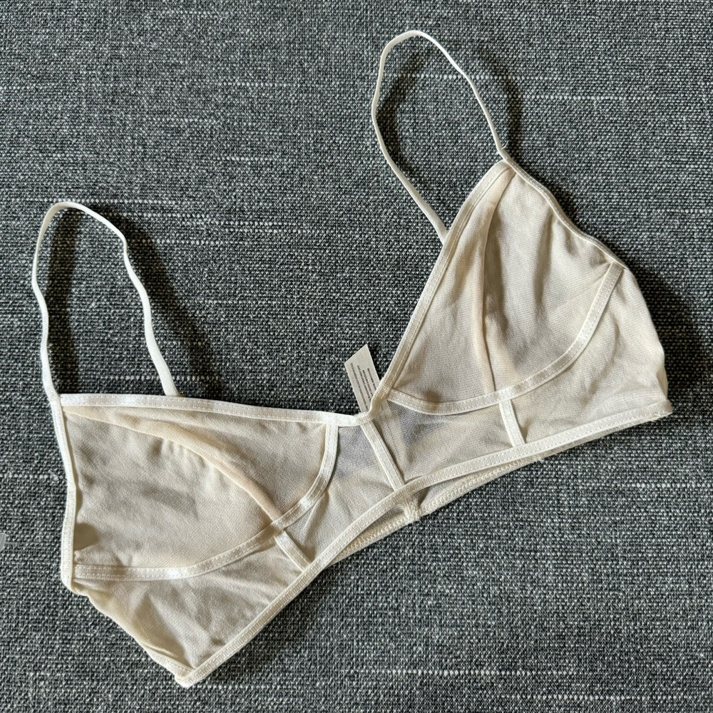 2/$50 Free People Bra Intimately Moonlight Mesh Corset Bra in Cream White